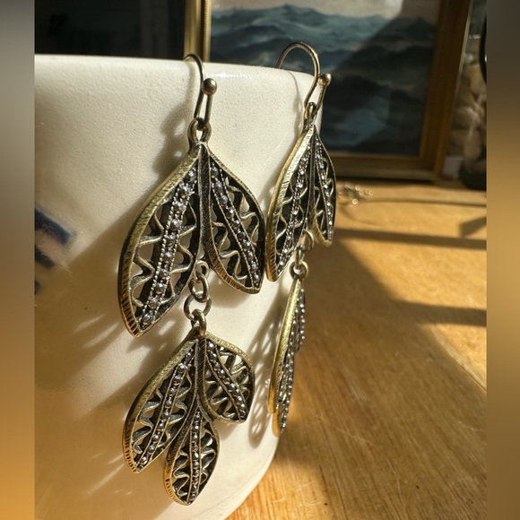 Anthropologie Leaf Earrings - Picture 1 of 4